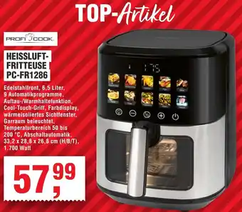 Handelshof Profi cook heissluft-fritteuse PC-FR1286 Angebot