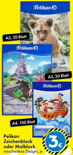 TEDi Pelikan Zeichenblock oder Malblock Angebot