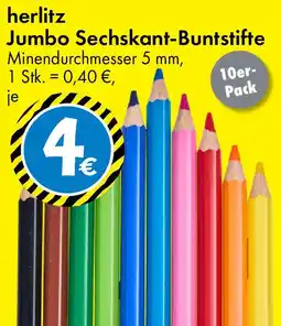 TEDi herlitz Jumbo Sechskant-Buntstifte Angebot