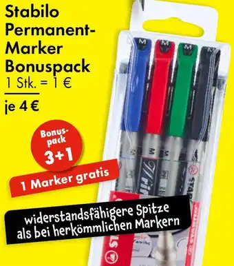 TEDi Stabilo Permanent Marker Bonuspack Angebot