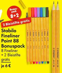 TEDi Stabilo Fineliner Point 88 Bonuspack Angebot