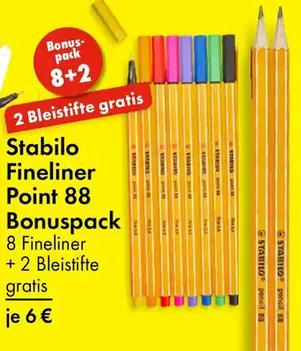 TEDi Stabilo Fineliner Point 88 Bonuspack Angebot