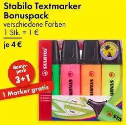 TEDi Stabilo Textmarker Bonuspack Angebot
