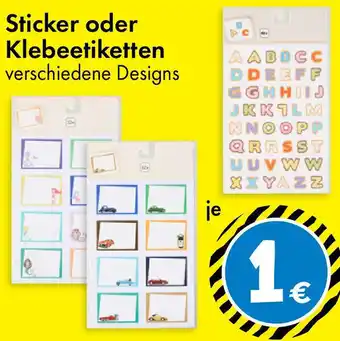 TEDi Sticker oder Klebeetiketten Angebot
