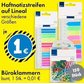 TEDi Haftnotizstreifen auf Lineal Angebot