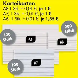 TEDi Karteikarten Angebot