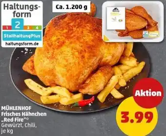 PENNY MÜHLENHOF Frisches Hähnchen „Red Fire" Angebot