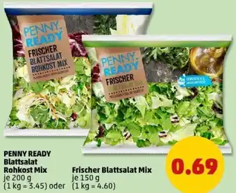 PENNY PENNY READY Blattsalat Rohkost Mix oder Frischer Blattsalat Mix Angebot