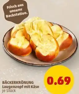 PENNY BÄCKERKRÖNUNG Laugenzopf mit Käse Angebot
