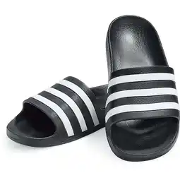 Netto Marken-Discount Adidas Adilette Aqua, schwarz/weiß, verschiedene Größen - Gr. 47 1/3 Angebot