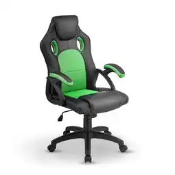 Netto Marken-Discount Juskys Racing Schreibtischstuhl Montreal ergonomisch Bürostuhl PC Gaming Stuhl – grün Angebot