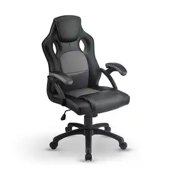 Netto Marken-Discount Juskys Racing Schreibtischstuhl Montreal ergonomisch Bürostuhl PC Gaming Stuhl – grau Angebot