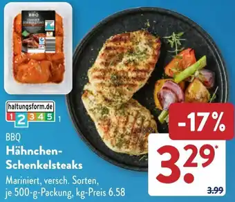 Aldi Süd BBQ Hähnchen Schenkelsteaks Angebot