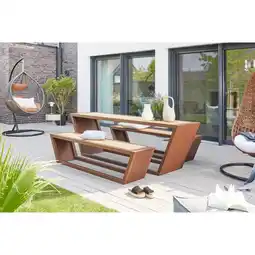 Netto Marken-Discount HOME DELUXE Sitzgarnitur aus Stahl und Sibirischer Lärche KOBON Made in Germany Angebot
