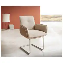 Netto Marken-Discount Schwingstuhl Nela-Flex Freischwinger rund Edelstahl Materialmix Schlamm Angebot