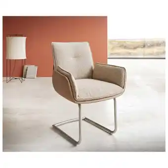 Netto Marken-Discount Schwingstuhl Nela-Flex Freischwinger rund Edelstahl Materialmix Schlamm Angebot