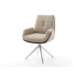 Netto Marken-Discount Esszimmerstuhl Clea-Flex Kreuzgestell breit Edelstahl Materialmix Schlamm 360° drehbar Angebot
