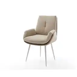Netto Marken-Discount Polsterstuhl Clea-Flex 4-Fuß konisch Edelstahl Materialmix Schlamm Angebot