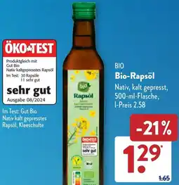 Aldi Süd Bio-Rapsöl Angebot