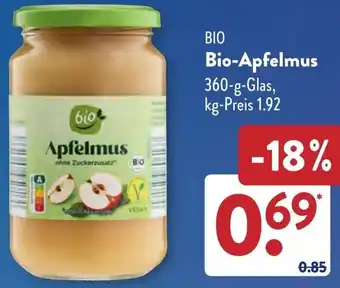 Aldi Süd Bio-Apfelmus Angebot