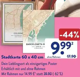 Aldi Süd Stadtkarte 60 x 40 cm Angebot