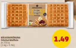 PENNY BÄCKERKRÖNUNG Frischei Waffeln Angebot