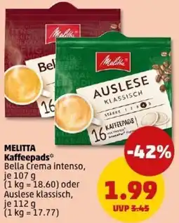 PENNY MELITTA Kaffeepads Angebot