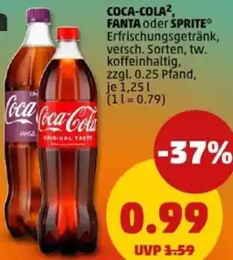 PENNY COCA-COLA, FANTA oder SPRITE Angebot