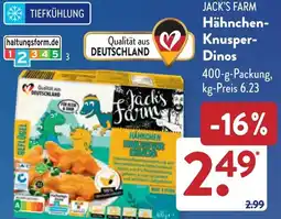 Aldi Süd JACK'S FARM Hähnchen Knusper Dinos Angebot