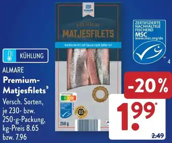 Aldi Süd ALMARE Premium Matjesfilets Angebot