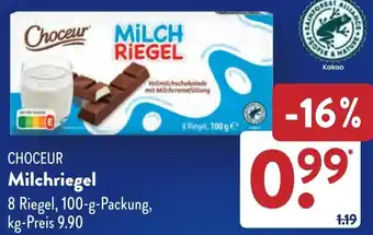 Aldi Süd CHOCEUR Milchriegel Angebot