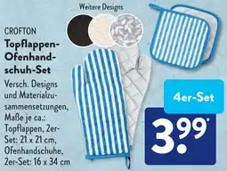 Aldi Süd CROFTON Topflappen Ofenhandschuh-Set Angebot