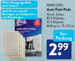 Aldi Süd POWER FORCE Anti-Fett-Pads Angebot