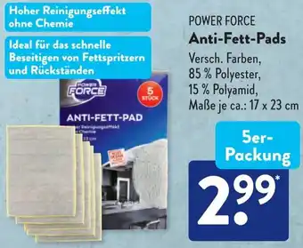 Aldi Süd POWER FORCE Anti-Fett-Pads Angebot
