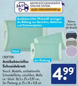 Aldi Süd CROFTON Antibakterielles Schneidebrett Angebot