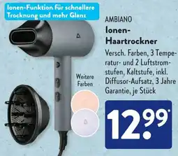 Aldi Süd AMBIANO lonen Haartrockner Angebot