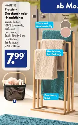 Aldi Süd NOVITESSE Frottier Duschtuch oder Handtücher Angebot