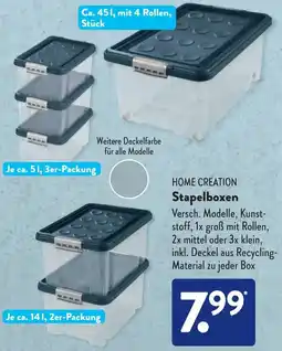 Aldi Süd HOME CREATION Stapelboxen Angebot