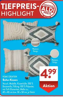 Aldi Süd HOME CREATION Boho-Kissen Angebot
