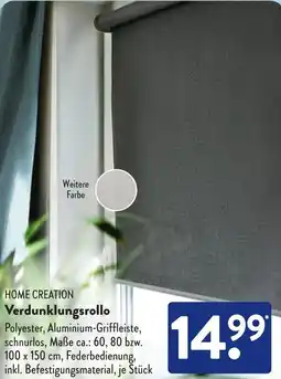 Aldi Süd HOME CREATION Verdunklungsrollo Angebot