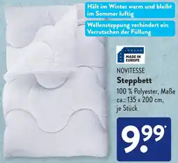 Aldi Süd NOVITESSE Steppbett Angebot