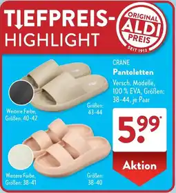 Aldi Süd CRANE Pantoletten Angebot