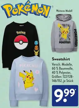 Aldi Süd POKEMON Sweatshirt Angebot