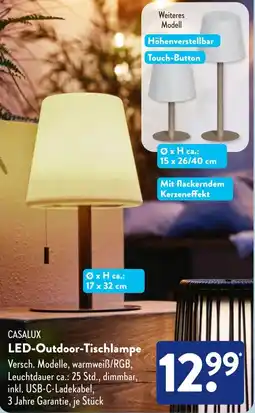 Aldi Süd CASALUX LED-Outdoor-Tischlampe Angebot
