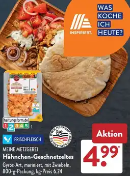 Aldi Süd MEINE METZGEREI Hähnchen-Geschnetzeltes Angebot