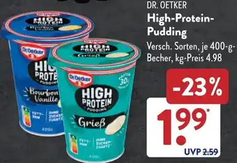 Aldi Süd DR. OETKER High-Protein Pudding Angebot