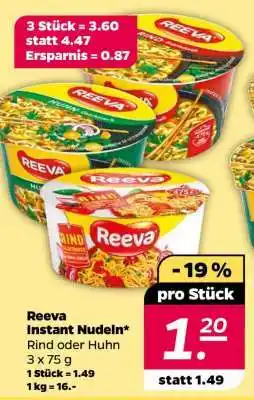 NETTO REEVA Instant-Nudeln Angebot