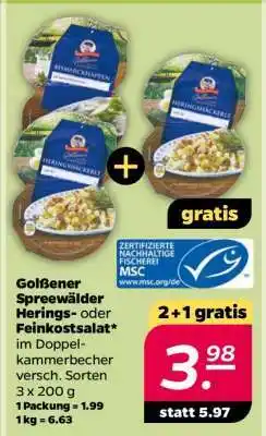NETTO Golßener Spreewälder Herings- oder Feinkostsalat Angebot