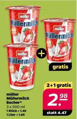NETTO müller Müllermilch Becher Angebot