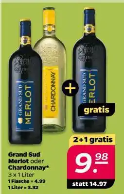NETTO GRAND SUD Merlot oder Chardonnay Angebot